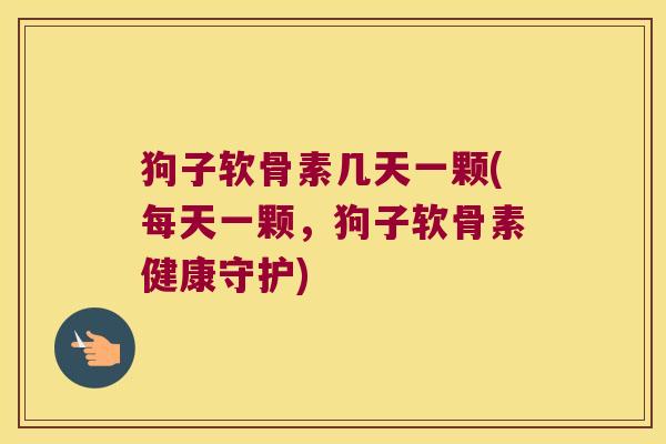 狗子软骨素几天一颗(每天一颗,狗子软骨素健康守护)