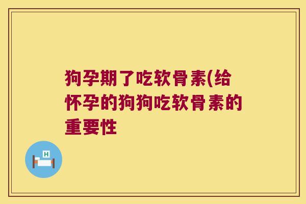 狗孕期了吃软骨素(给怀孕的狗狗吃软骨素的重要性