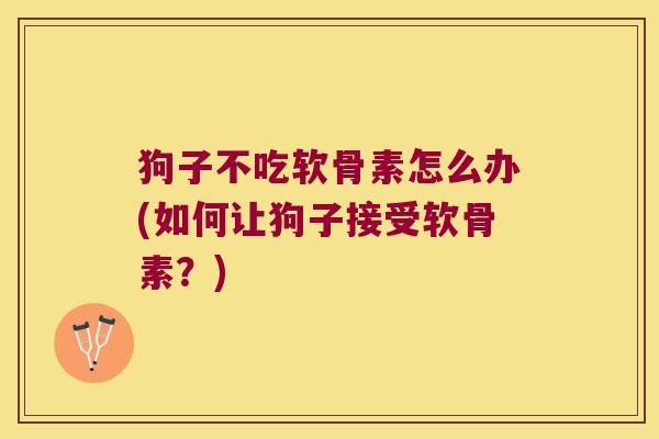 狗子不吃软骨素怎么办(如何让狗子接受软骨素？)