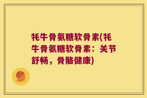 牦牛骨氨糖软骨素(牦牛骨氨糖软骨素:关节舒畅,骨骼健康)