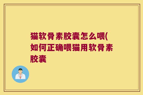 猫软骨素胶囊怎么喂(如何正确喂猫用软骨素胶囊