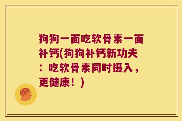 狗狗一面吃软骨素一面补钙(狗狗补钙新功夫:吃软骨素同时摄入,更健康!) 狗狗一面吃软骨素一面补钙(狗狗补钙新功夫:吃软骨素同时摄入,更健康!)