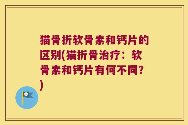 猫骨折软骨素和钙片的区别(猫折骨治疗:软骨素和钙片有何不同?)