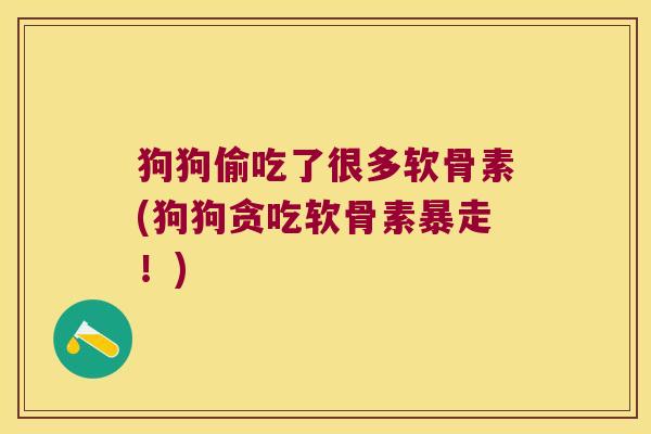 狗狗偷吃了很多软骨素(狗狗贪吃软骨素暴走!)