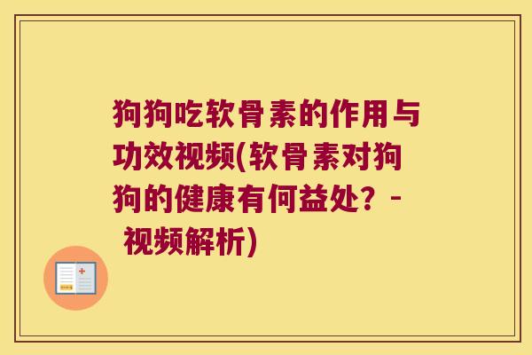 狗狗吃软骨素的作用与功效视频(软骨素对狗狗的健康有何益处?- 视频解析)