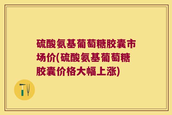 硫酸氨基葡萄糖胶囊市场价(硫酸氨基葡萄糖胶囊价格大幅上涨)