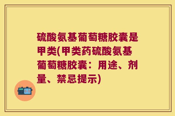 硫酸氨基葡萄糖胶囊是甲类(甲类药硫酸氨基葡萄糖胶囊:用途、剂量、禁忌提示)
