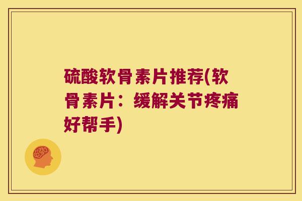 硫酸软骨素片推荐(软骨素片:缓解关节疼痛好帮手)