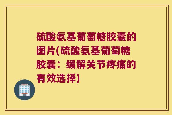 硫酸氨基葡萄糖胶囊的图片(硫酸氨基葡萄糖胶囊：缓解关节疼痛的有效选择)