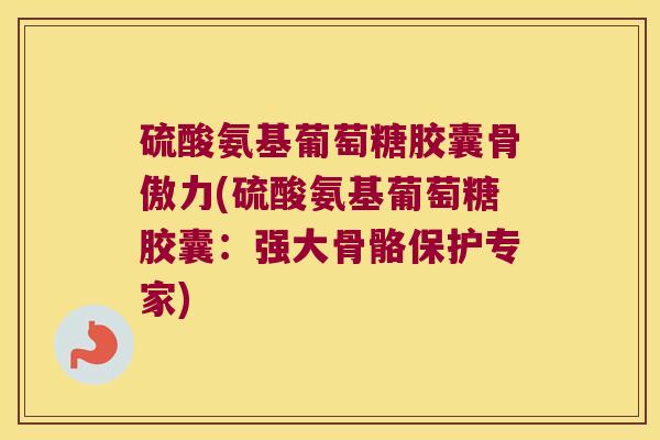 硫酸氨基葡萄糖胶囊骨傲力(硫酸氨基葡萄糖胶囊:强大骨骼保护专家)