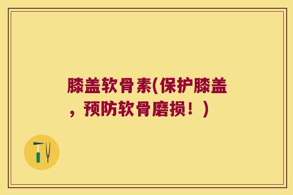 膝盖软骨素(保护膝盖,软骨磨损!) 膝盖软骨素(保护膝盖,软骨磨损!)