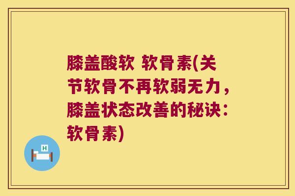 膝盖酸软 软骨素(关节软骨不再软弱无力,膝盖状态改善的秘诀:软骨素)