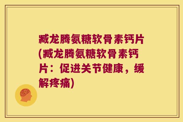 臧龙腾氨糖软骨素钙片(臧龙腾氨糖软骨素钙片:促进关节健康,缓解疼痛)