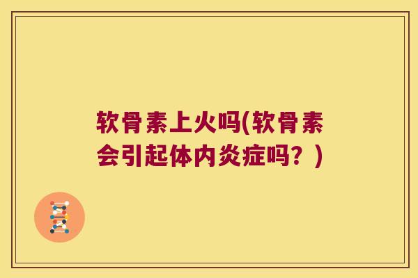 软骨素上火吗(软骨素会引起体内炎症吗?)