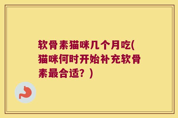 软骨素猫咪几个月吃(猫咪何时开始补充软骨素最合适?)