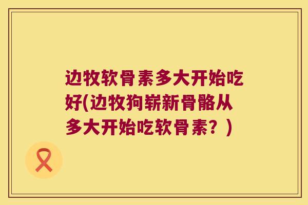 边牧软骨素多大开始吃好(边牧狗崭新骨骼从多大开始吃软骨素?)