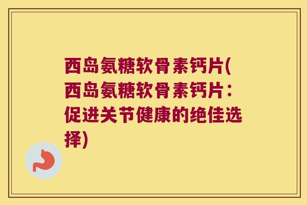 西岛氨糖软骨素钙片(西岛氨糖软骨素钙片:促进关节健康的绝佳选择)