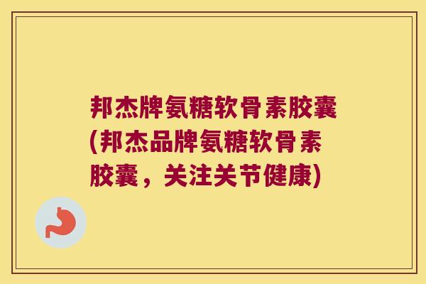 邦杰牌氨糖软骨素胶囊(邦杰品牌氨糖软骨素胶囊,关注关节健康) 邦杰牌氨糖软骨素胶囊(邦杰品牌氨糖软骨素胶囊,关注关节健康)