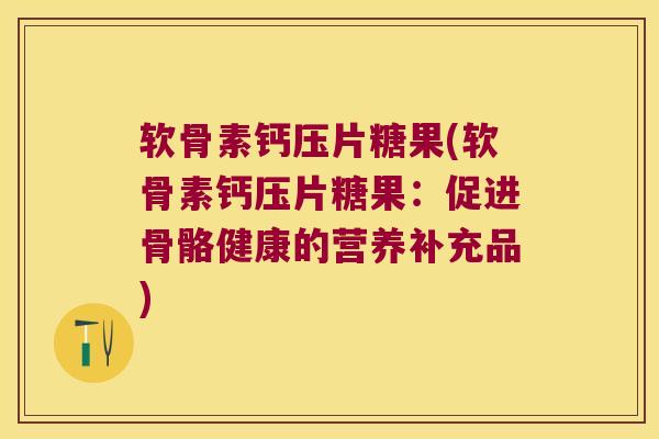 软骨素钙压片糖果(软骨素钙压片糖果:促进骨骼健康的营养补充品)