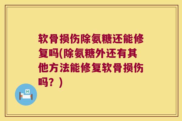 软骨损伤除氨糖还能修复吗(除氨糖外还有其他方法能修复软骨损伤吗?)