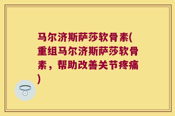 马尔济斯萨莎软骨素(重组马尔济斯萨莎软骨素,帮助改善关节疼痛)