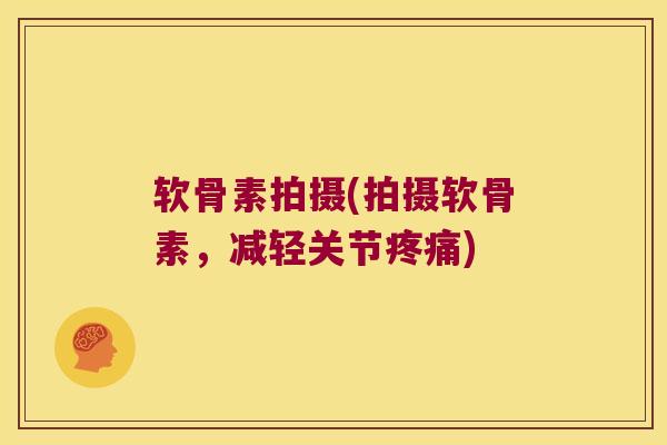 软骨素拍摄(拍摄软骨素,减轻关节疼痛)