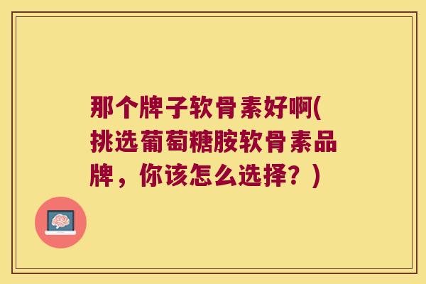 那个牌子软骨素好啊(挑选葡萄糖胺软骨素品牌,你该怎么选择?)