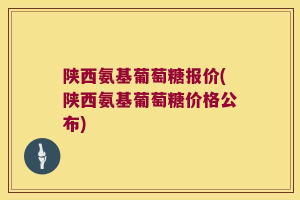 陕西氨基葡萄糖报价(陕西氨基葡萄糖价格公布)