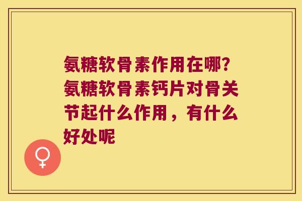 氨糖软骨素作用在哪?氨糖软骨素钙片对骨关节起什么作用,有什么好处呢