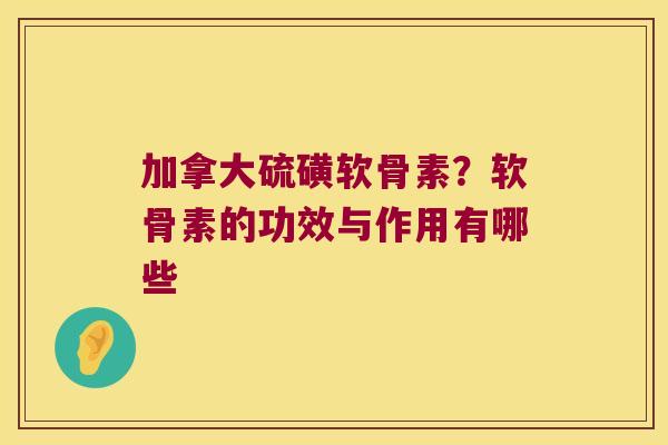 加拿大硫磺软骨素?软骨素的功效与作用有哪些 加拿大硫磺软骨素?软骨素的功效与作用有哪些