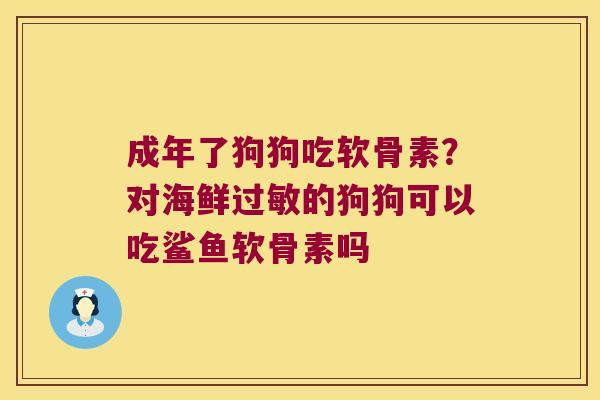 成年了狗狗吃软骨素?对海鲜过敏的狗狗可以吃鲨鱼软骨素吗