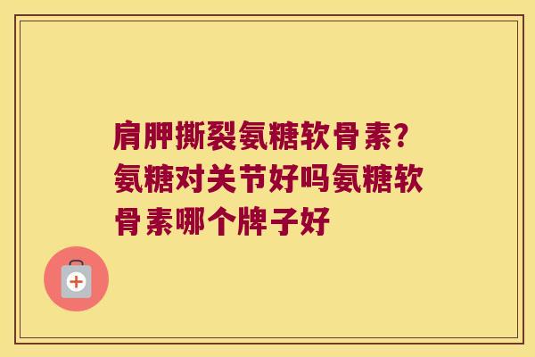 肩胛撕裂氨糖软骨素?氨糖对关节好吗氨糖软骨素哪个牌子好