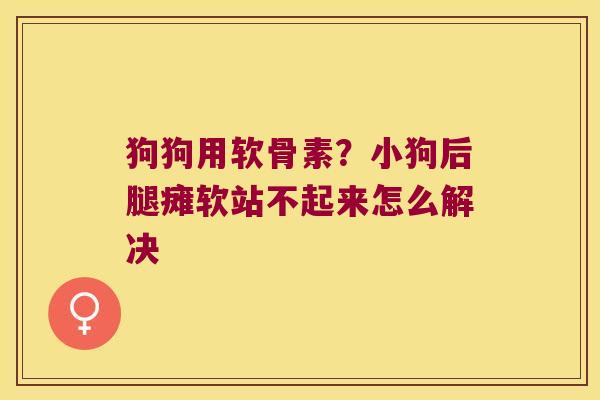 狗狗用软骨素?小狗后腿瘫软站不起来怎么解决