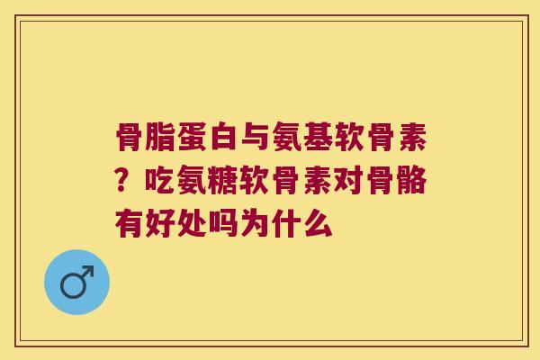 骨脂蛋白与氨基软骨素?吃氨糖软骨素对骨骼有好处吗为什么