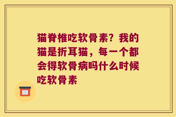 猫脊椎吃软骨素?我的猫是折耳猫,每一个都会得软骨病吗什么时候吃软骨素