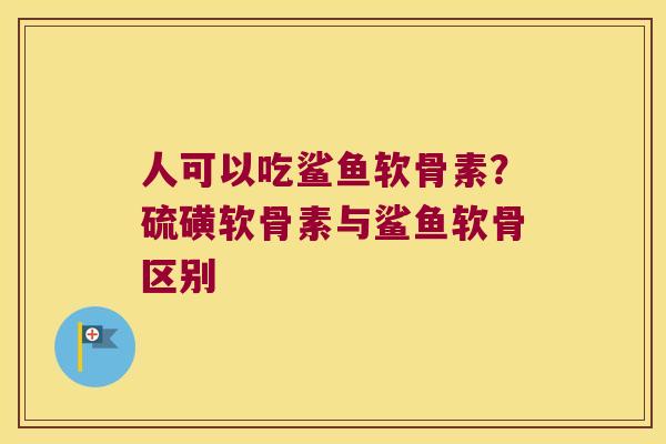 人可以吃鲨鱼软骨素?硫磺软骨素与鲨鱼软骨区别
