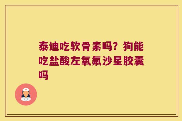 泰迪吃软骨素吗?狗能吃盐酸左氧氟沙星胶囊吗