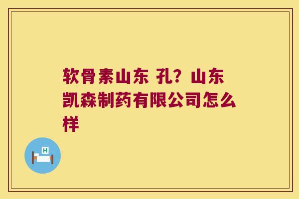 软骨素山东 孔?山东凯森制药有限公司怎么样
