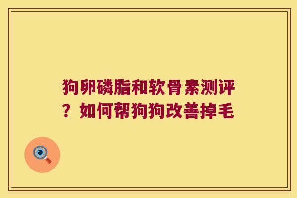 狗卵磷脂和软骨素测评?如何帮狗狗改善掉毛