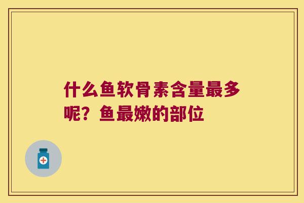 什么鱼软骨素含量最多呢?鱼最嫩的部位