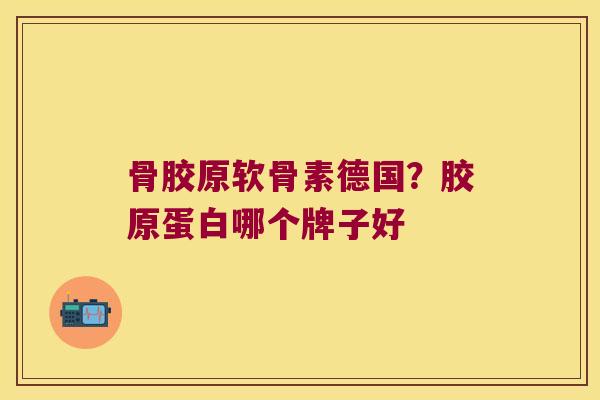 骨胶原软骨素德国?胶原蛋白哪个牌子好