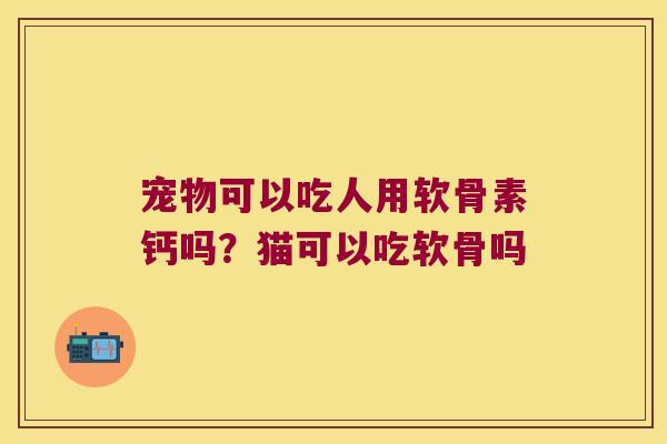 宠物可以吃人用软骨素钙吗?猫可以吃软骨吗