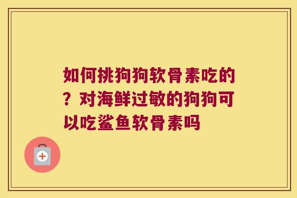 如何挑狗狗软骨素吃的?对海鲜过敏的狗狗可以吃鲨鱼软骨素吗