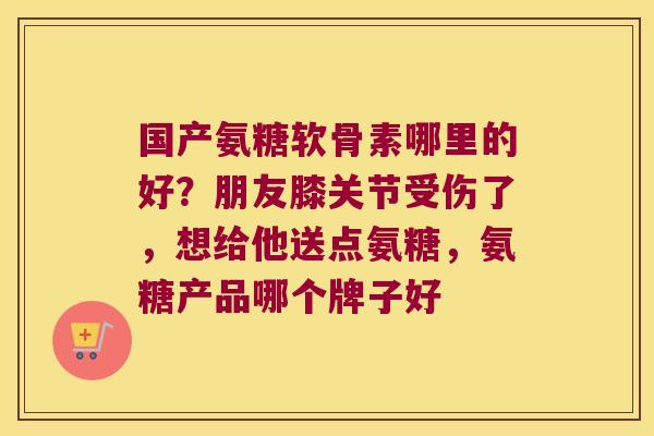 国产氨糖软骨素哪里的好?朋友膝关节受伤了,想给他送点氨糖,氨糖产品哪个牌子好