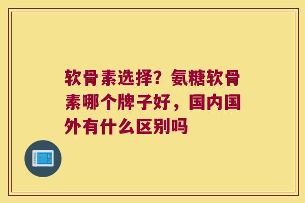 软骨素选择?氨糖软骨素哪个牌子好,国内国外有什么区别吗