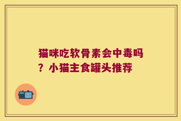 猫咪吃软骨素会中毒吗?小猫主食罐头推荐