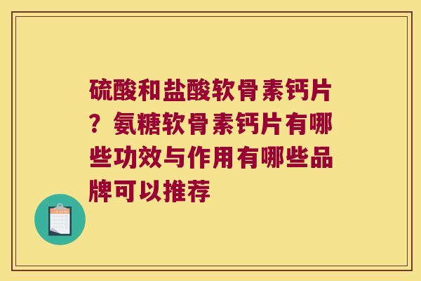硫酸和盐酸软骨素钙片？氨糖软骨素钙片有哪些功效与作用有哪些品牌可以推荐