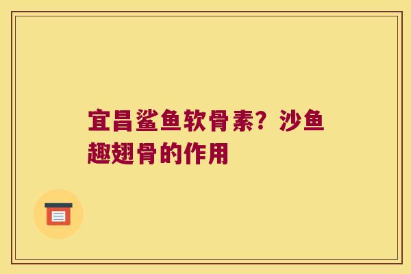 宜昌鲨鱼软骨素?沙鱼趣翅骨的作用