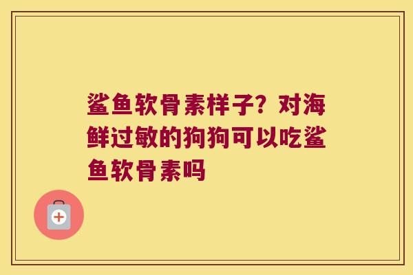 鲨鱼软骨素样子?对海鲜过敏的狗狗可以吃鲨鱼软骨素吗