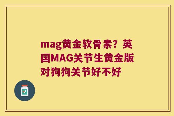 mag黄金软骨素?英国MAG关节生黄金版对狗狗关节好不好